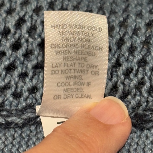 J Jill Womens Wool Tie Cardigan Duster Sweater Sz L Open Knit Beach Office NWOT - Picture 10 of 14